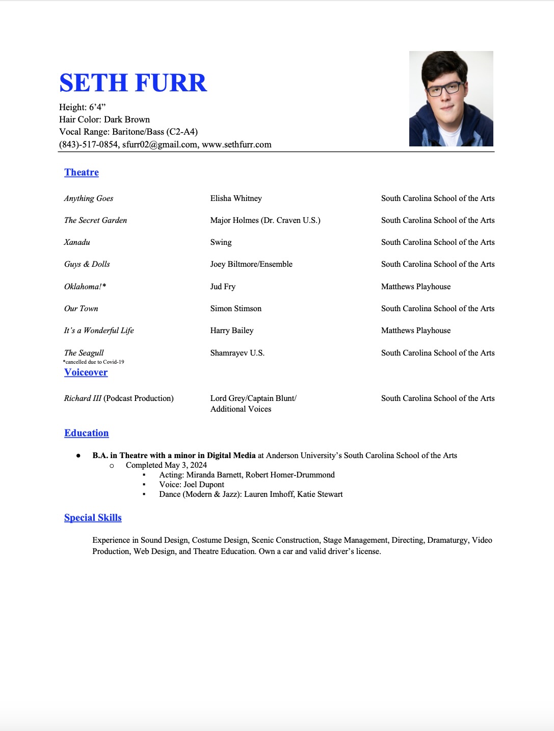 Performance Resume
