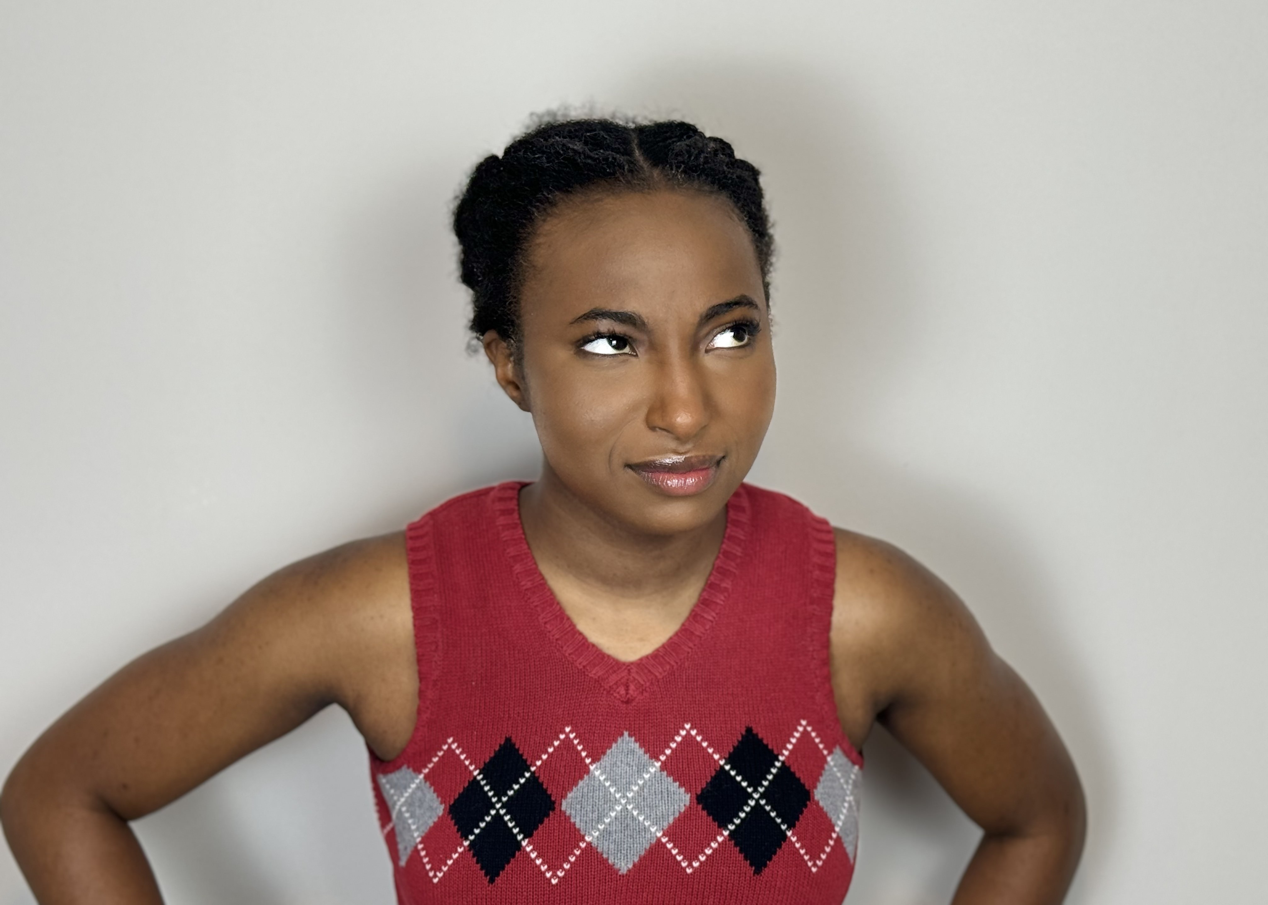 Photo with a prop umbrella